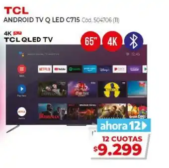 Naldo Lombardi TCL Android TV Q Led C715 65" 4K 504706 (1) oferta