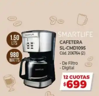 Naldo Lombardi Smartlife Cafetera SL-CMD1095 206764 (2) 1.50 Lts 980 Watts oferta
