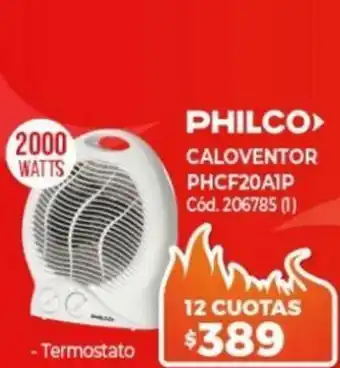 Naldo Lombardi Philco Caloventor PHCF20A1P 2000 Watts oferta