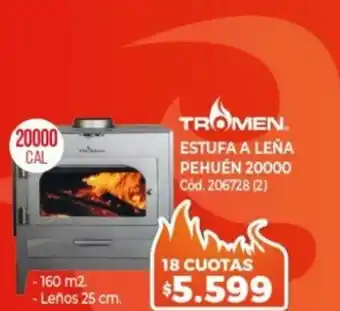 Naldo Lombardi Tromen Estufa A Leña Pehuen 20000 Cal oferta