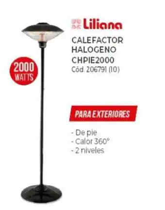 Naldo Lombardi Liliana Calefactor Halogeno Chpie2000 2000 Watts oferta