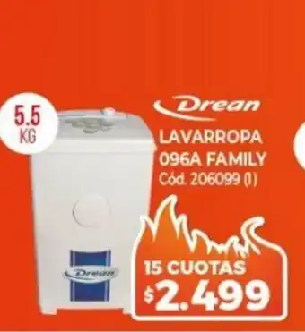 Naldo Lombardi Drean Lavarropa 096A Family 5.5kg oferta