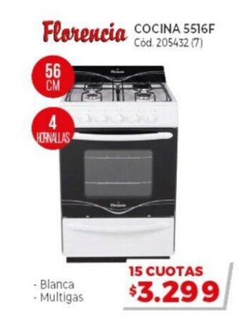 Naldo Lombardi Florencia Cocina 5516F 56cm oferta