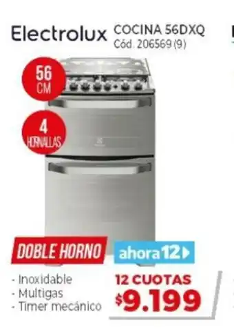 Naldo Lombardi Electrolux Cocina 56DXQ Doble Horno 56cm oferta