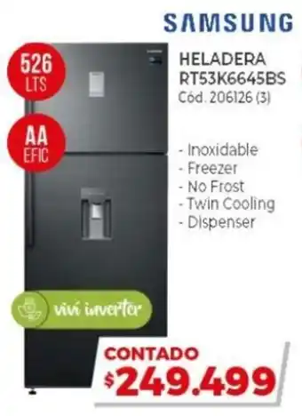 Naldo Lombardi Samsung Heladera RT53K6645BS 526 Lts oferta
