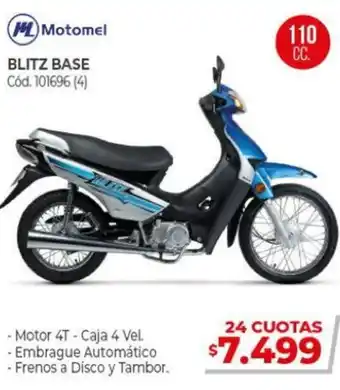 Naldo Lombardi Motomel Blitz Base 110 cc oferta