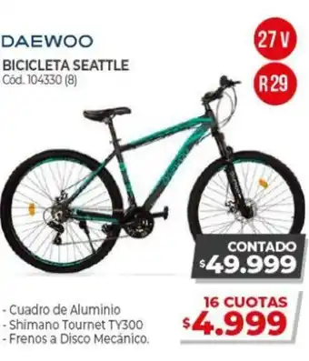 Naldo Lombardi Daewoo Bicicleta Seattle 27 V R29 oferta