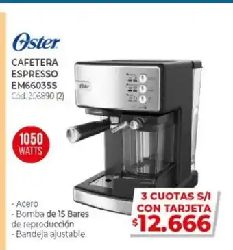 Naldo Lombardi Oster Cafetera Espresso EM660355 1050 Watts oferta