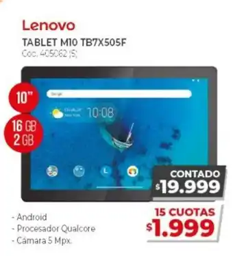 Naldo Lombardi Lenovo Tablet M10 TB7X505F 10" 16 GB 2 GB oferta