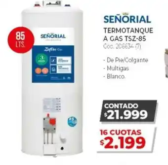 Naldo Lombardi Señorial Termotanque A Gas TSZ-85 oferta