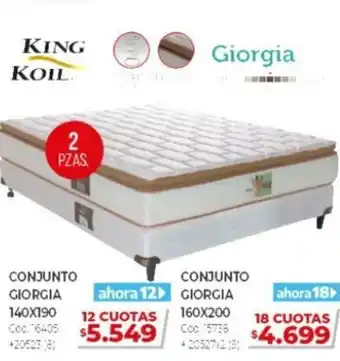 Naldo Lombardi Giorgia Conjunto Giorgia 140x190/ Conjunto Giorgia 160x200 oferta