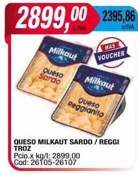 Maxiconsumo Queso milkaut sardo reggi troz oferta