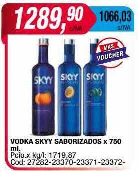 Maxiconsumo Vodka skyy saborizados oferta