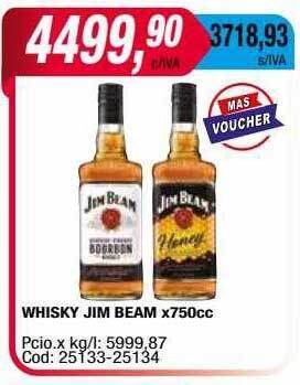 Maxiconsumo Whisky jim beam oferta