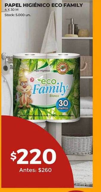 Super MAMI Papel higiénico eco family oferta