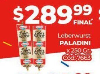 Diarco Leberwurst Paladini oferta