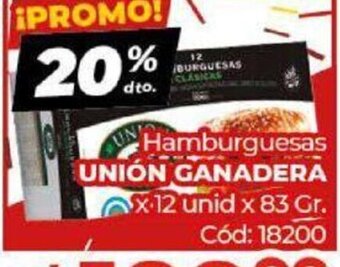 Diarco Hamburguesas Unión Ganadera oferta