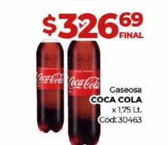 Diarco Gaseosa Coca Cola x 1.75 lt. oferta