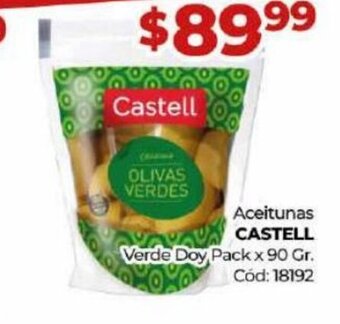 Diarco Aceitunas Castell Verde Doy Pack x 90 gr. oferta