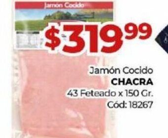 Diarco Jamón Cocido Chacra 43 Feteado oferta