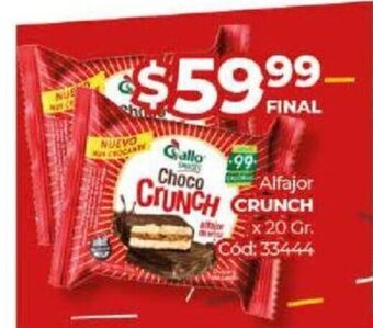 Diarco Alfajor Crunch oferta