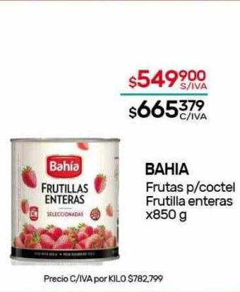 Nini Mayorista Bahia frutas p coctel frutilla enteras oferta