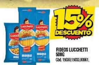 Supermercados Yaguar Fideos Lucchetti 500g oferta