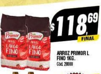 Supermercados Yaguar Arroz Primor L.Fino 1KG oferta
