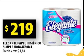 Punto Mayorista Elegante Papel Higiénico Simple Hoja 4x30MT oferta