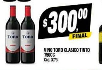 Supermercados Yaguar Vino Toro Clasico Tinto 750cc oferta