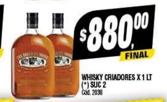 Supermercados Yaguar Whisky Criadores x 1lt oferta