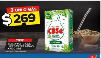 Carrefour Maxi Cbse yerba mate con hierbas serranas oferta