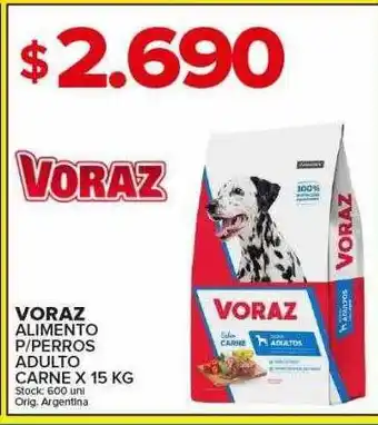 Carrefour Maxi Voraz alimento p perros adulto carne oferta