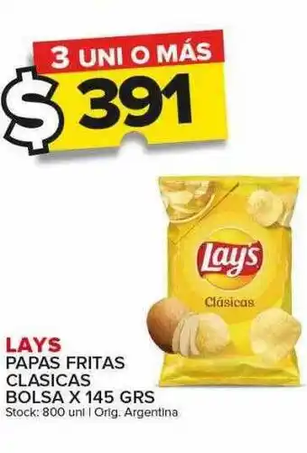 Carrefour Maxi Lays papas fritas clasicas bolsa oferta