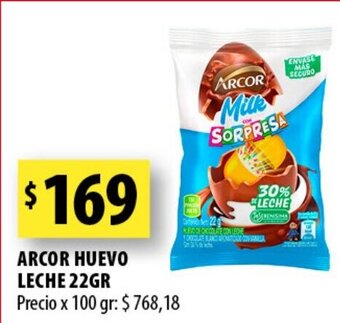 Punto Mayorista Arcor Huevo Leche 22gr oferta