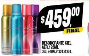Supermercados Yaguar Desodorante Ciel Aer. 123ml oferta