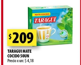 Punto Mayorista Taragui Mate Cocido 50un oferta
