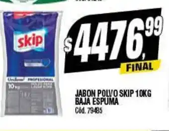 Supermercados Yaguar Jabon Polvo Skip 10kg Baja Espuma oferta