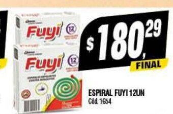 Supermercados Yaguar Espiral Fuyi 12un oferta