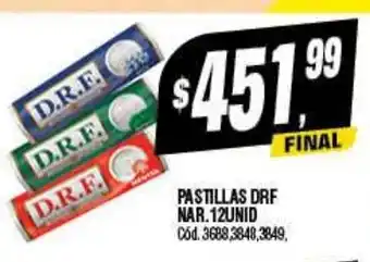 Supermercados Yaguar Pastillas DRF Nar. 12unid oferta