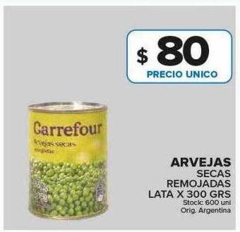 Carrefour Maxi Arvejas secas remojadas lata oferta