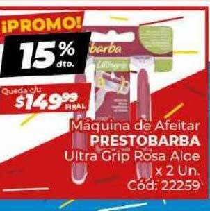 Diarco Máquina de afeitar prestobarba ultra grip rosa aloe oferta