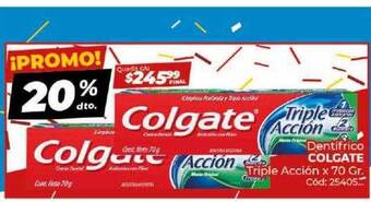 Diarco Dentifrico colgate triple acción oferta