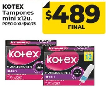 Supermayorista Vital Kotex Tampones Mini x 12u oferta