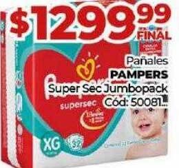 Diarco Pañales pampers super sec jumbopack oferta