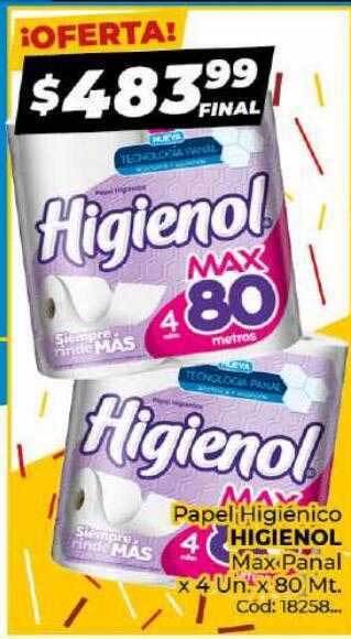 Diarco Papel higiénico higienol max panal oferta