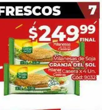 Diarco Milanesas de soja granja del sol oferta