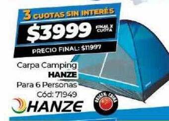 Diarco Carpa camping hanze para 6 personas oferta