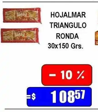 Dulcenter Hojalmar triangulo ronda oferta