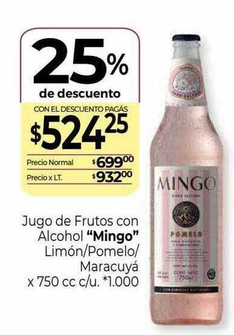 La Anonima Jugo de frutos con alcohol oferta